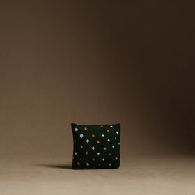 Green - handmade cotton multipurpose utility pouches (set