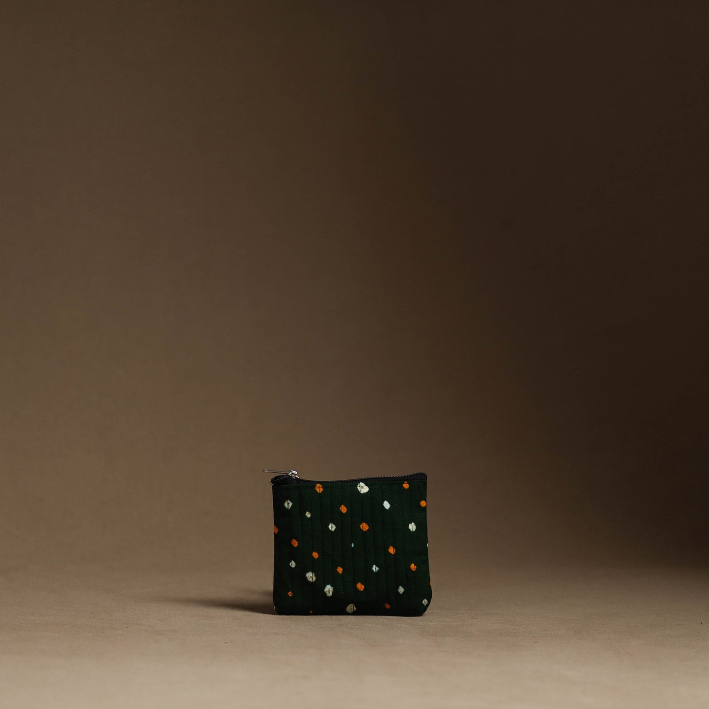 Green - handmade cotton multipurpose utility pouches (set