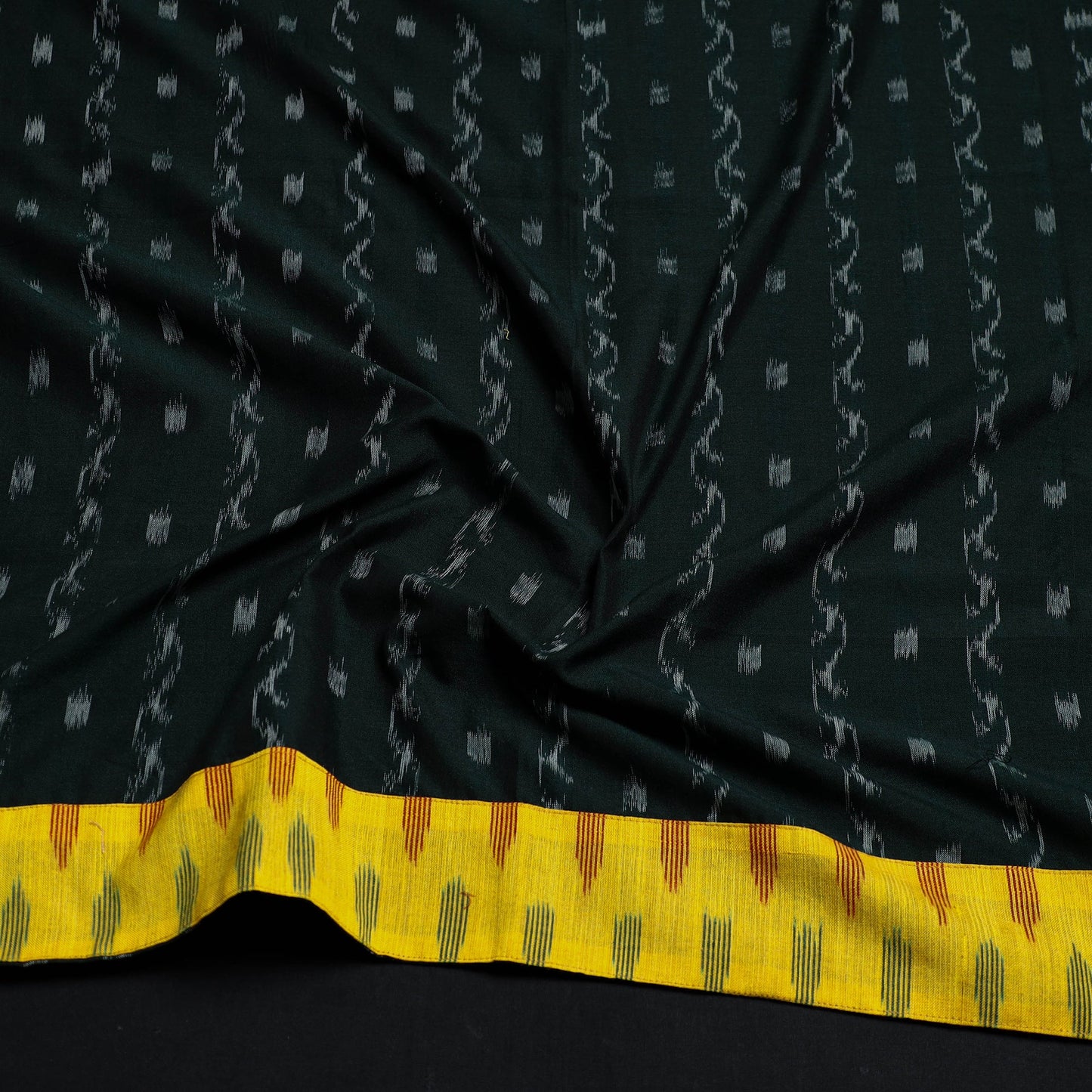 Buy Green Handmade Cotton Sambalpuri Ikat Blouse Piece