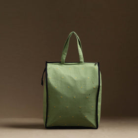 Green Handmade Cotton Shopping Hand bag