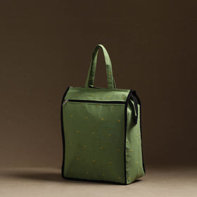 Green Handmade Cotton Shopping Hand bag