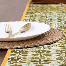 Green Handmade Cotton Table Runner