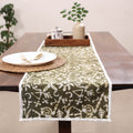 Green Handmade Cotton Table Runner