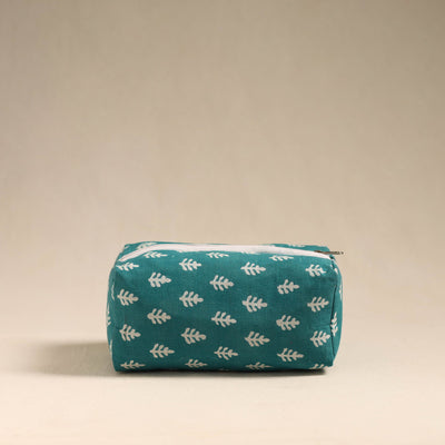  Green Handmade Cotton Toiletry Bag 