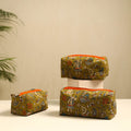  Handmade Cotton Toiletry Bags (Set of 3) 