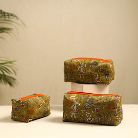  Handmade Cotton Toiletry Bags (Set of 3) 