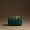  Green Handmade Cotton Toiletry Pouch 