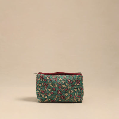  Green Handmade Cotton Toiletry Pouch 