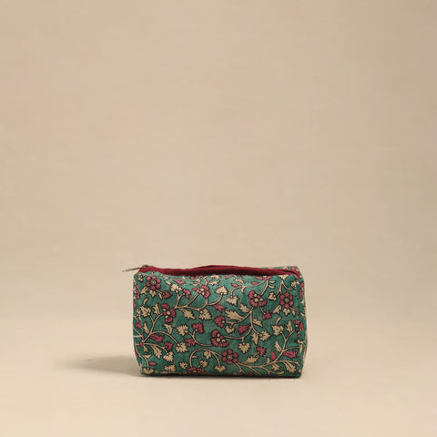  Green Handmade Cotton Toiletry Pouch 