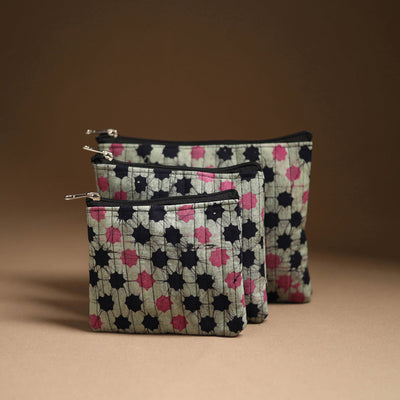Handcrafted Multipurpose Cotton Utility Pouch Set 