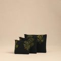 Buy Green Handmade Cotton Utility Pouches (Set of 3)