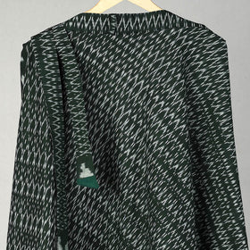 Green Handmade Cotton Wrap Around Pochampally Ikat Skirt