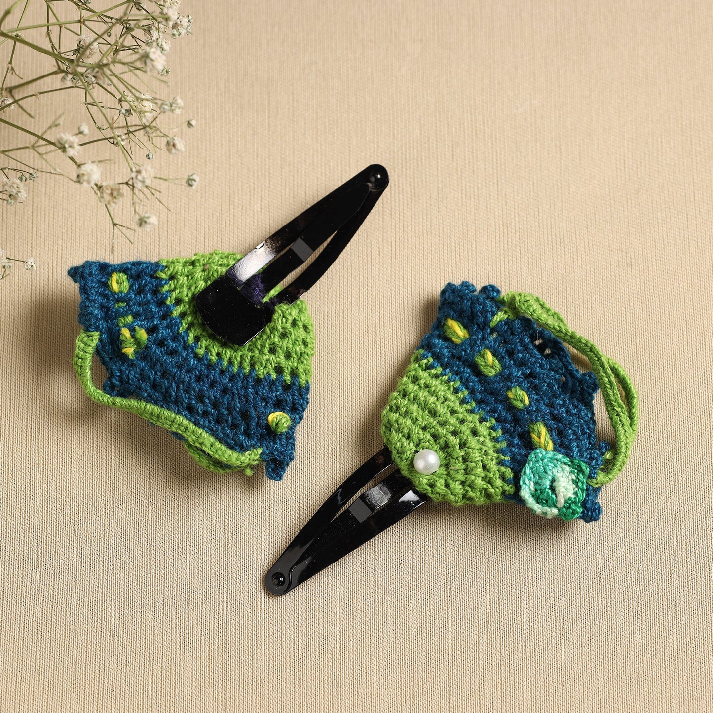  Handmade Crochet Tik-Tak Hair Clip (set of 2) 08 