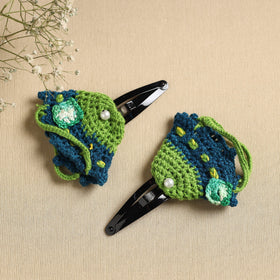  Handmade Crochet Tik-Tak Hair Clip (set of 2) 08 