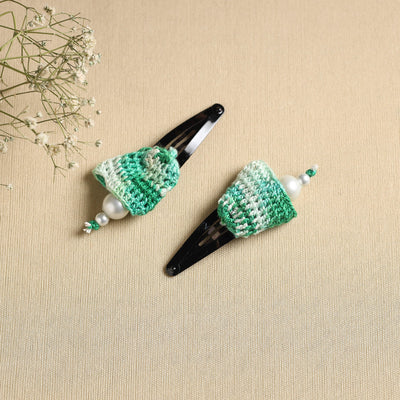  Handmade Crochet Tik-Tak Hair Clip (set of 2) 27 