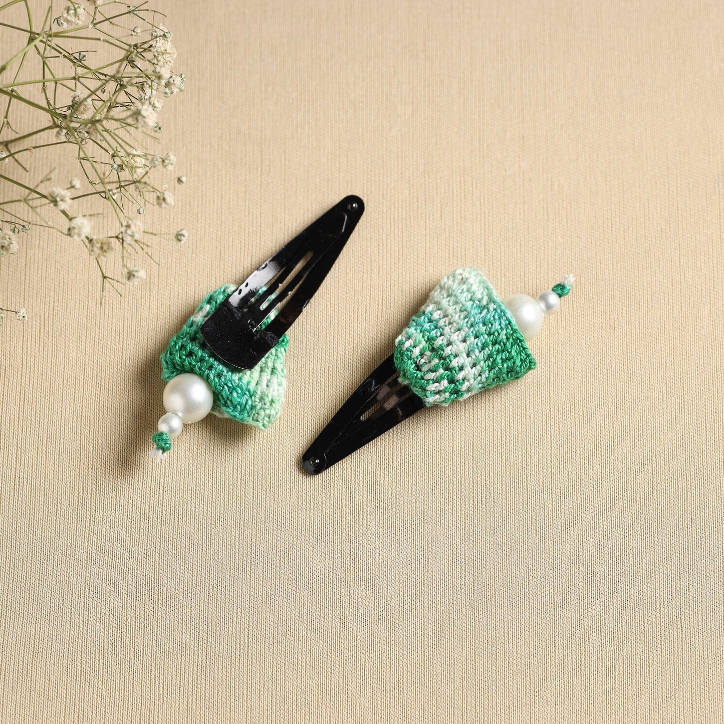  Handmade Crochet Tik-Tak Hair Clip (set of 2) 27 