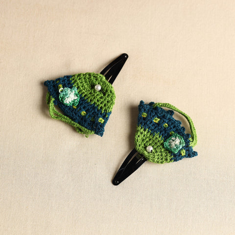  Handmade Crochet Tik-Tak Hair Clip (set of 2) 