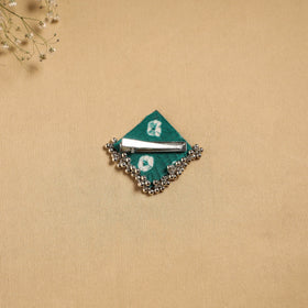 Handmade fabart ghungroo work hair clip 06 - handcrafted
