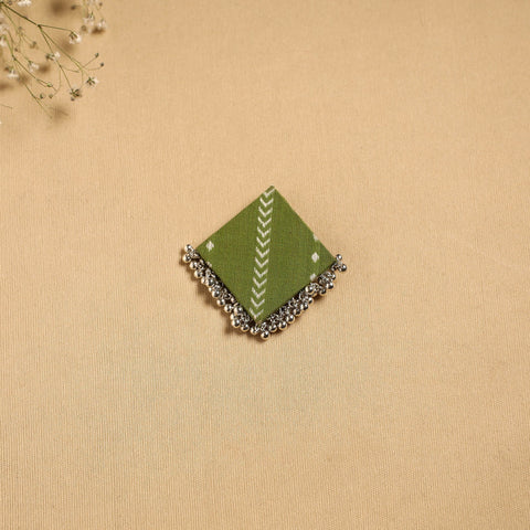 Handmade fabart ghungroo work hair clip 15 - handcrafted