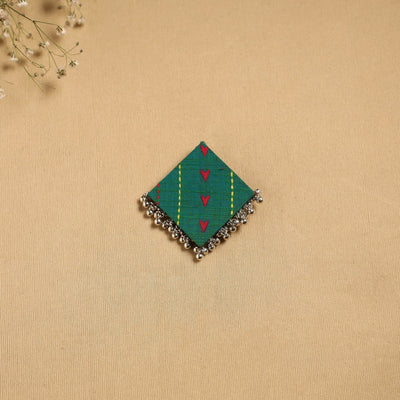 Handmade fabart ghungroo work hair clip 17 - handcrafted