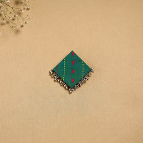 Handmade fabart ghungroo work hair clip 17 - handcrafted