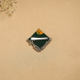 Handmade fabart ghungroo work hair clip 18 - handcrafted