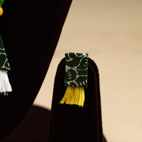 Green - handmade fabart necklace set 06 - handcrafted