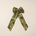 Green Handmade Fabric Bow Hair Clip