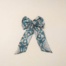 Green Handmade Fabric Bow Hair Clip