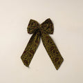 Green Handmade Fabric Bow Hair Clip