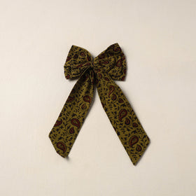 Green Handmade Fabric Bow Hair Clip