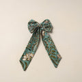 Green Handmade Fabric Bow Hair Clip