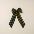 Green Handmade Fabric Bow Hair Clip