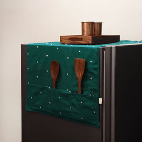 Handmade fridge top cover with multiple pockets 03
