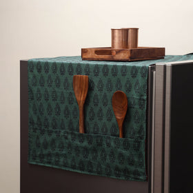 Handmade fridge top cover with multiple pockets 04