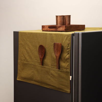 Handmade fridge top cover with multiple pockets 04