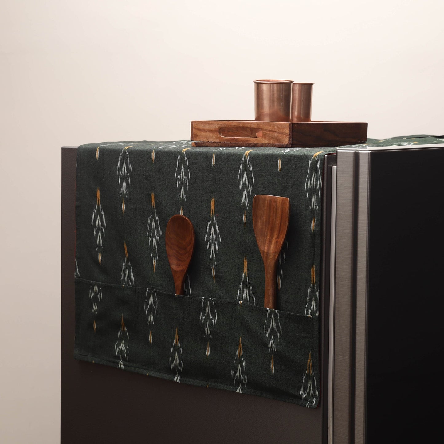 Handmade fridge top cover with multiple pockets 13