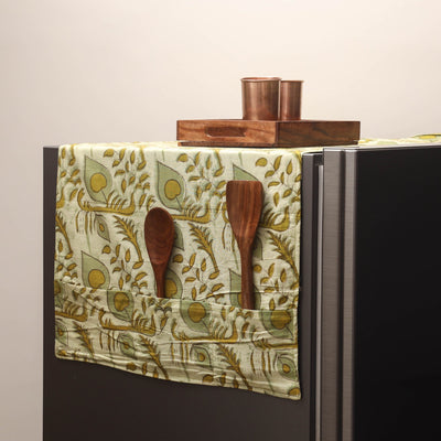 Handmade fridge top cover with multiple pockets 136