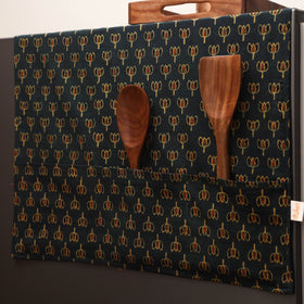 Handmade fridge top cover with multiple pockets 17