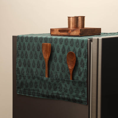 Handmade fridge top cover with multiple pockets 19