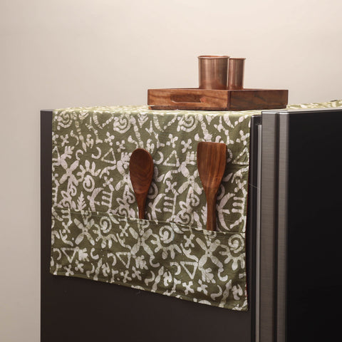 Handmade fridge top cover with multiple pockets 33