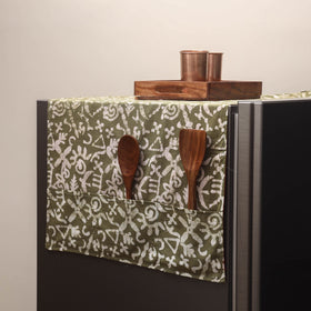 Handmade fridge top cover with multiple pockets 33