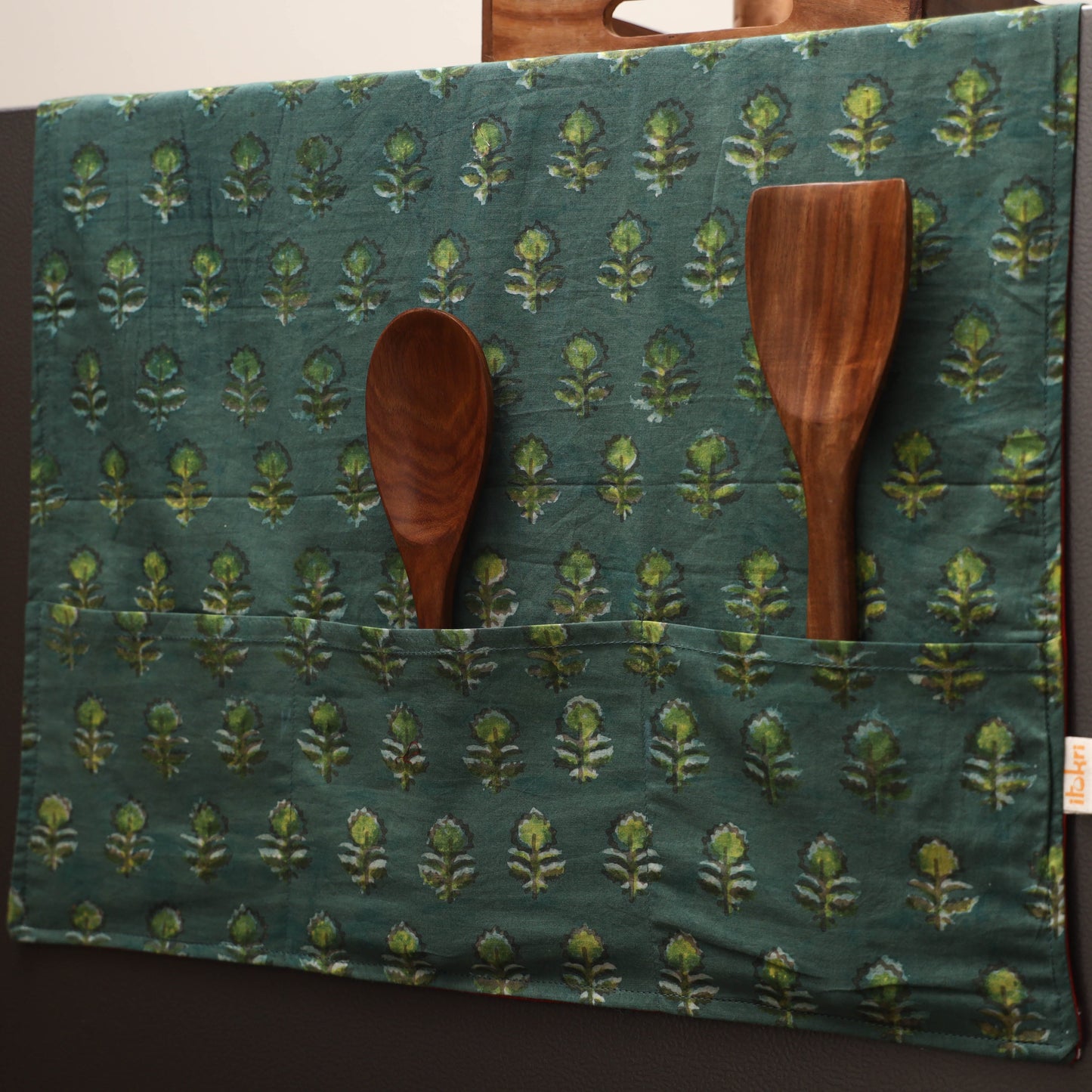 Handmade fridge top cover with multiple pockets 38