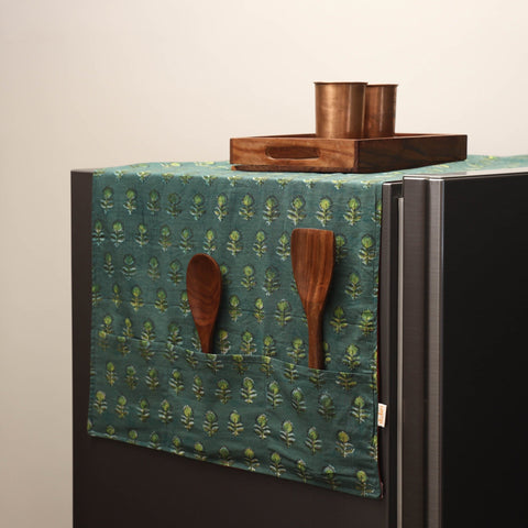 Handmade fridge top cover with multiple pockets 38