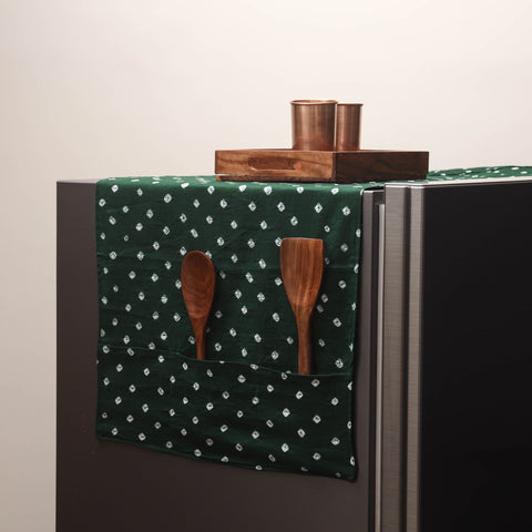Handmade fridge top cover with multiple pockets 88
