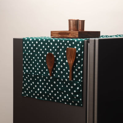 Handmade fridge top cover with multiple pockets 90