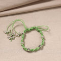 Green - handmade german silver bracelet 40 - handcrafted