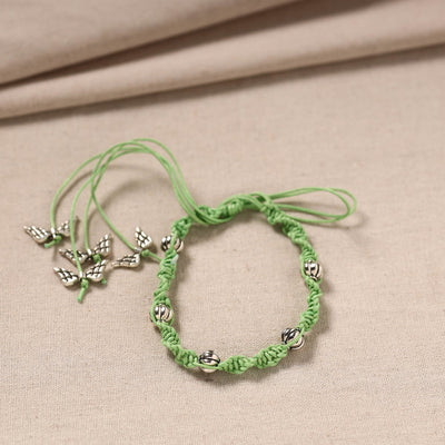 Green - handmade german silver bracelet 40 - handcrafted