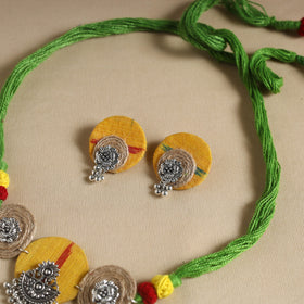 Buy Handmade GS Jute Fabart Necklace Set