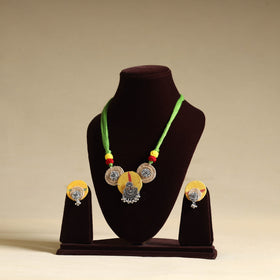 Buy Handmade GS Jute Fabart Necklace Set